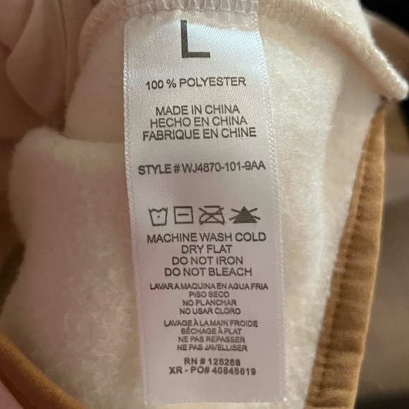 BearPaw NWT Women's Cream and Tan Utility Jacket Size Large - Picture 5 of 9